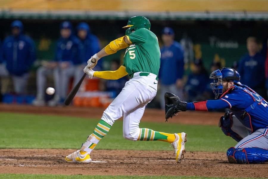 MLB: Texas Rangers at Oakland Athletics