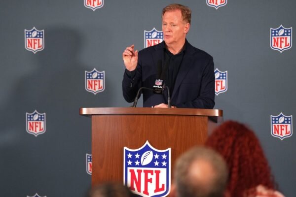 Roger Goodell discusses playoff re-seeding, Olympic flag football
