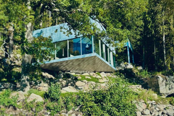 On a Swedish Lakeside, Four Cubes Add Up to One House